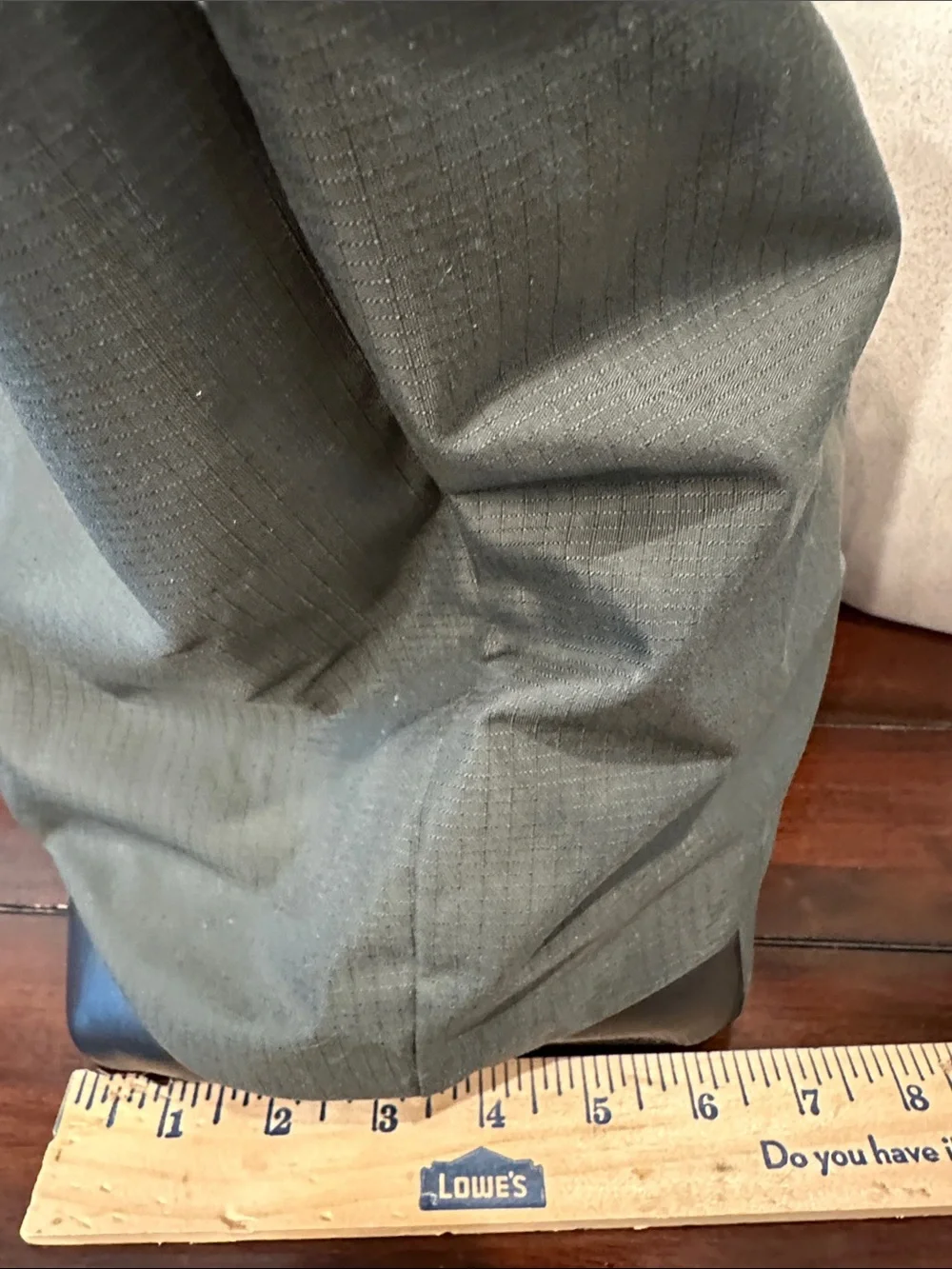 Tumi Olive Green Nylon Tote with Black Leather